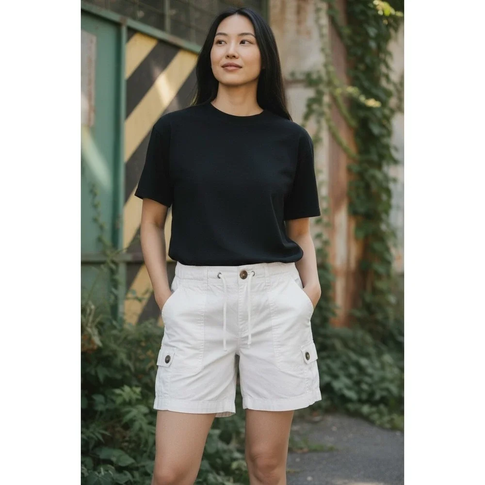 DASH Womens Shorts White Size Large Pull On Excellent Condition